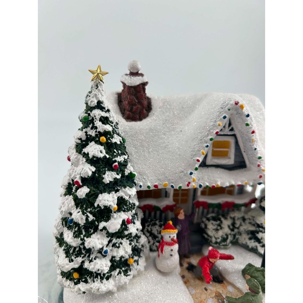 Thomas Kinkade Telefloral Christmas House Lighted Hero's Welcome New